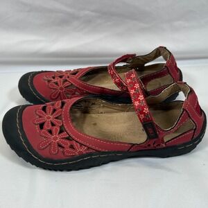 JBU Jambu Wildflowers Orchid Red Mary Janes Womens 7 Comfort Walking Shoes